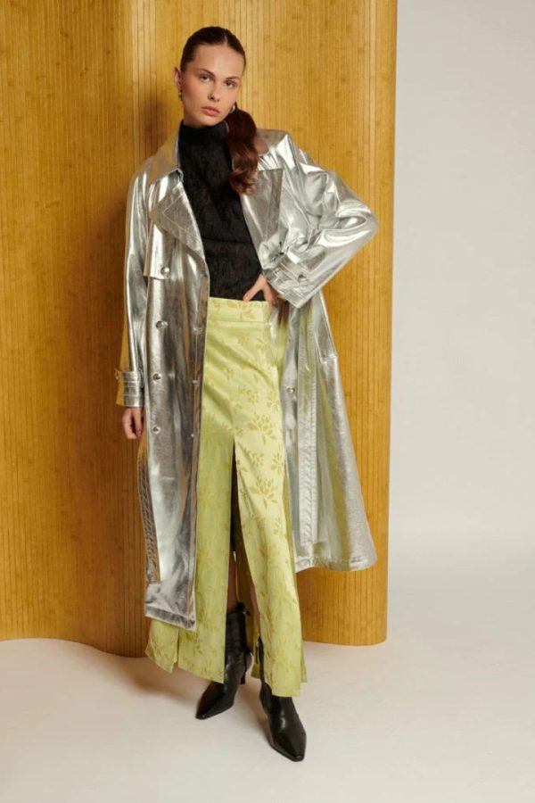 Casualshirt Metallic Trench Coat